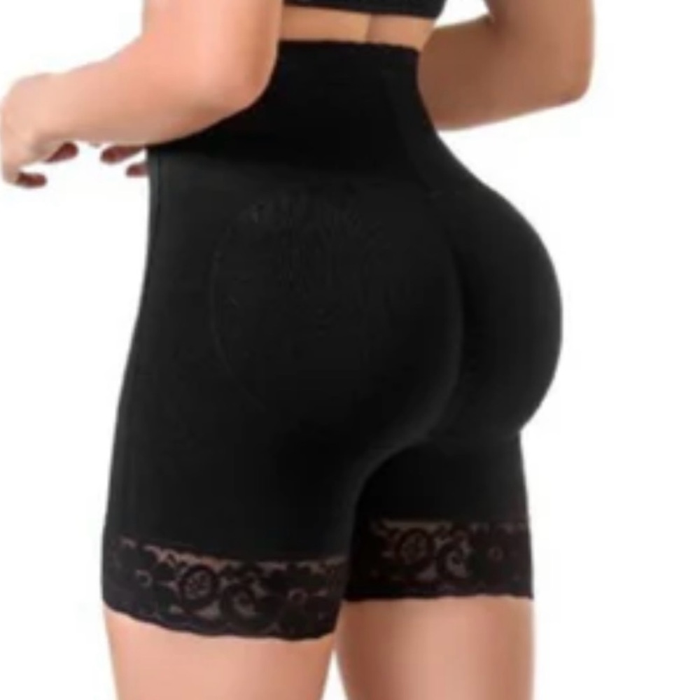 Elegant Black Lace Shapewear Shorts